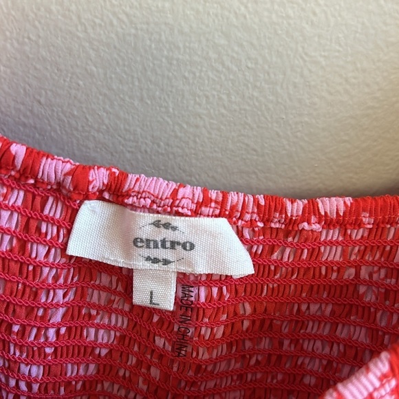 Entro Red and Pink Floral Romper - Picture 4 of 11